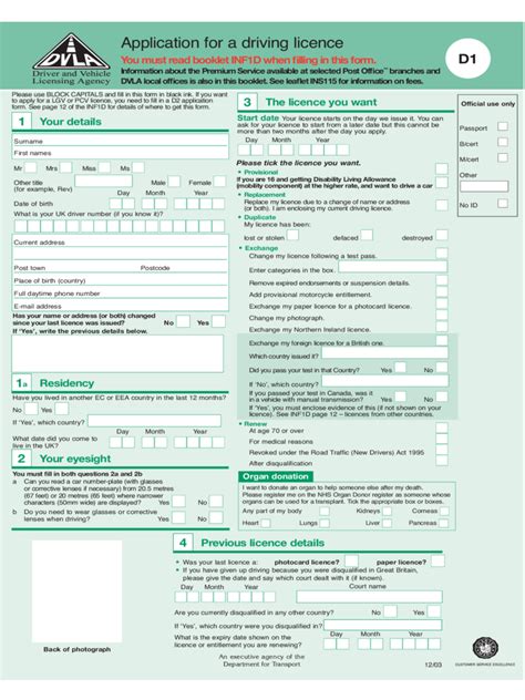 driving license application form pdf